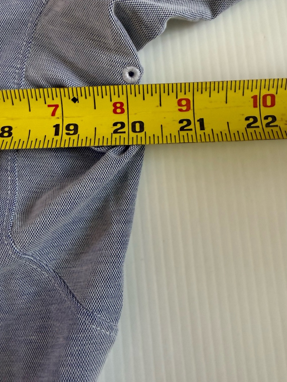 Classic Men's Light Blue Long-Sleeve Button-Down Shirt - Picture 7 of 9